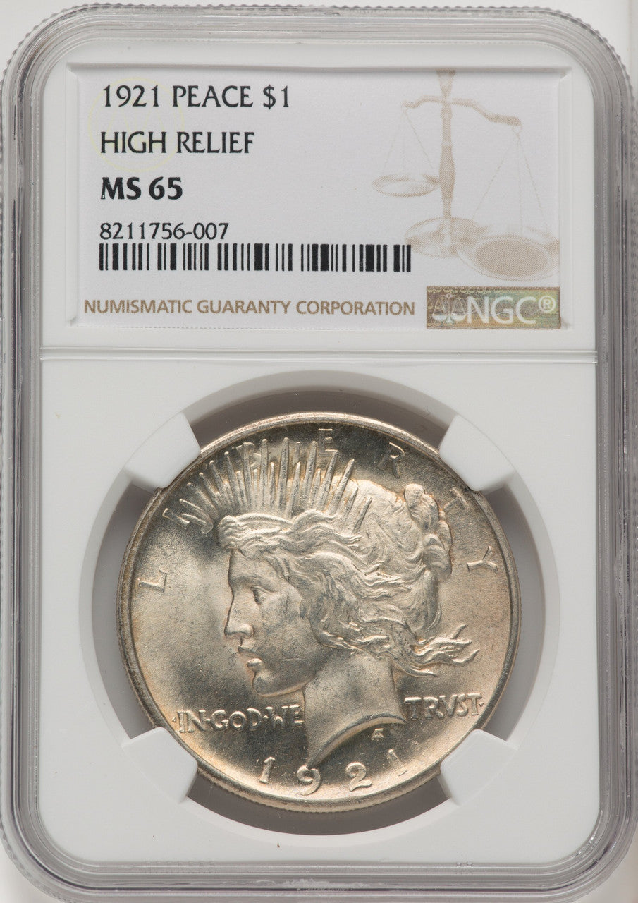 1921 Peace Dollar NGC MS65 (771290060)