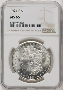 1921-S Morgan Dollar NGC MS65 (771482005)