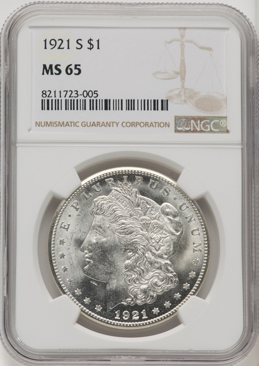1921-S Morgan Dollar NGC MS65 (771482005)