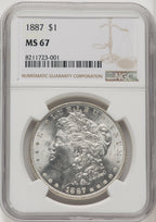 1887 Morgan Dollar NGC MS67 (771271024)