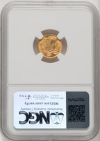 1887 G$1 Gold Dollar NGC MS67