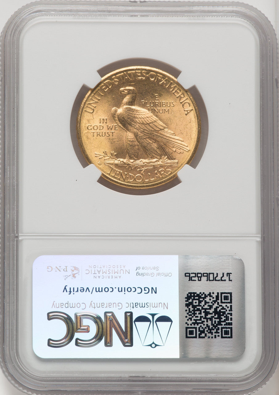 1910-D $10 Indian Eagle NGC MS65 (771337054)
