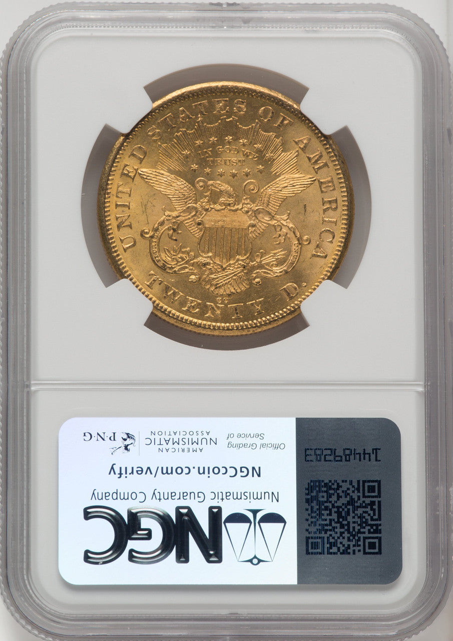 1875-CC $20 Liberty Double Eagle NGC MS62