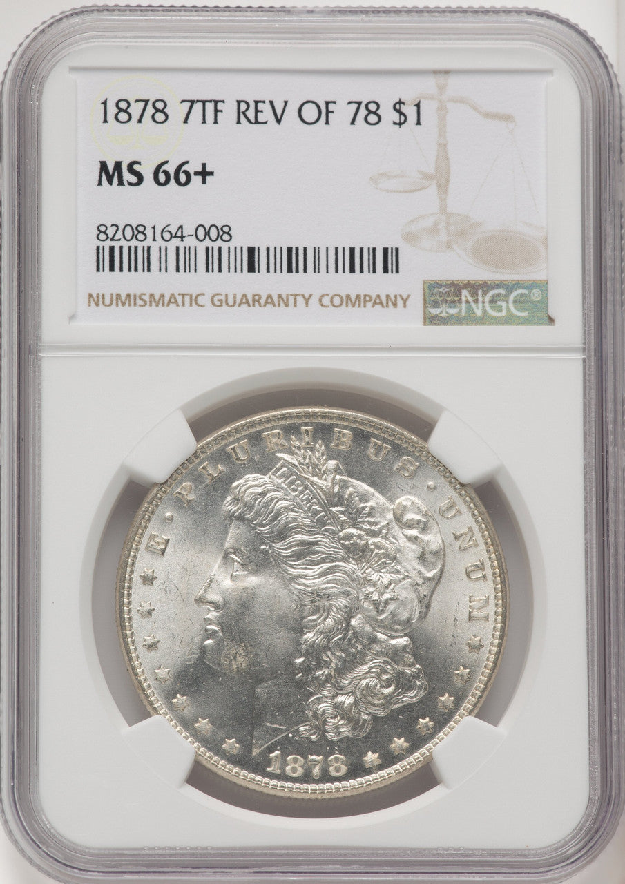 1878 7TF Reverse of 1878 Morgan Dollar NGC MS66+