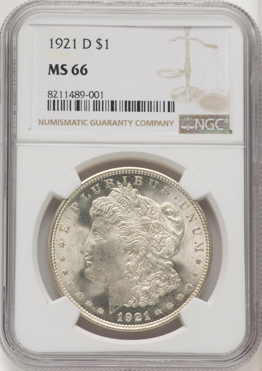 1921-D Morgan Dollar NGC MS66