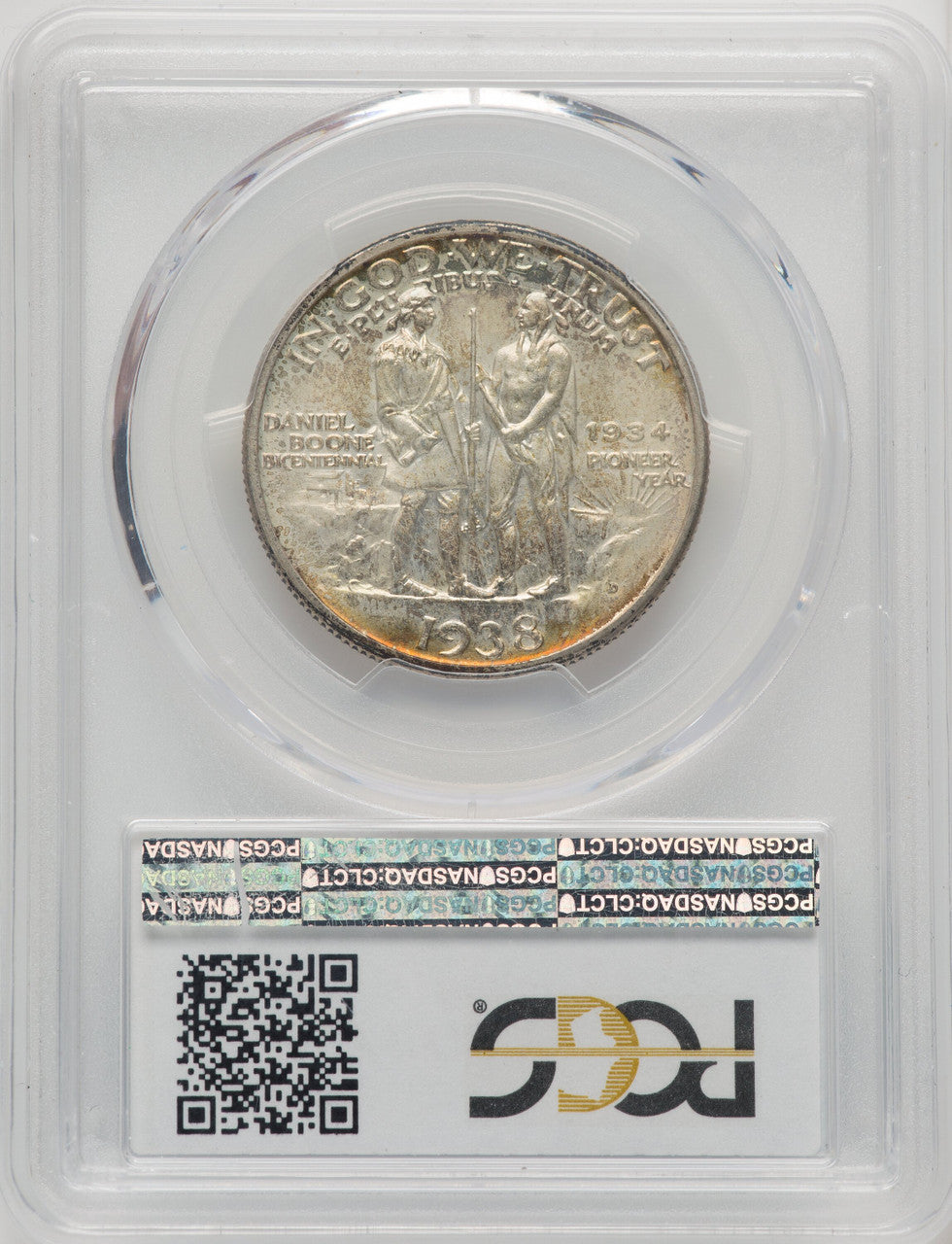 1938-D 50C Boone CAC Commemorative Silver PCGS MS67