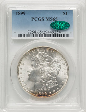 1899 CAC Morgan Dollar PCGS MS65