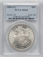 1890-CC Morgan Dollar PCGS MS65