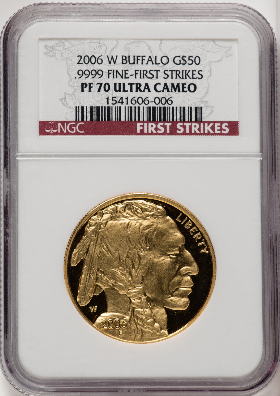 2006-W $50 One-Ounce Gold Buffalo First Strike NGC PF70 (519827001)