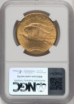 1911-S $20 Saint-Gaudens Double Eagle NGC MS65+ (772515022)