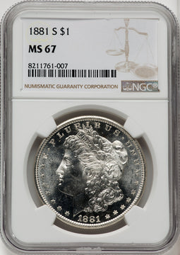 1881-S Morgan Dollar NGC MS67 (771290058)