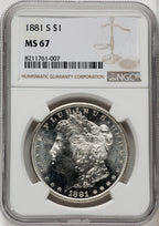 1881-S Morgan Dollar NGC MS67 (771290058)