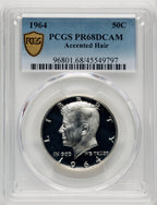 1964 50C Accented Hair Proof Kennedy Half Dollar PCGS PR68 (771844040)