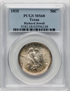 1935 50C Texas Commemorative Silver PCGS MS68