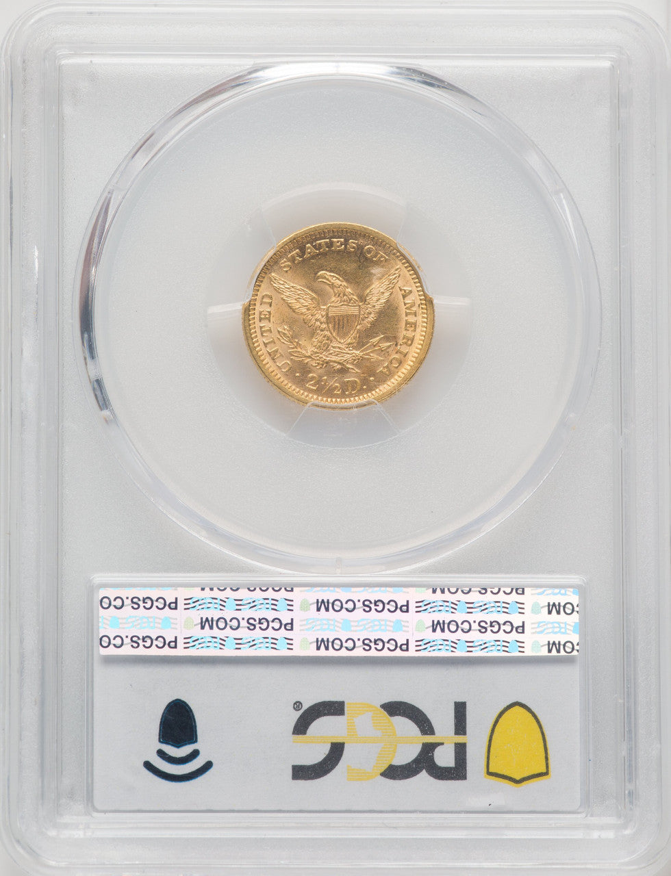 1873 $2.50 Open 3 Liberty Quarter Eagle PCGS MS62