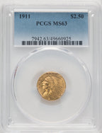1911 $2.50 Indian Quarter Eagle PCGS MS63 (772591086)