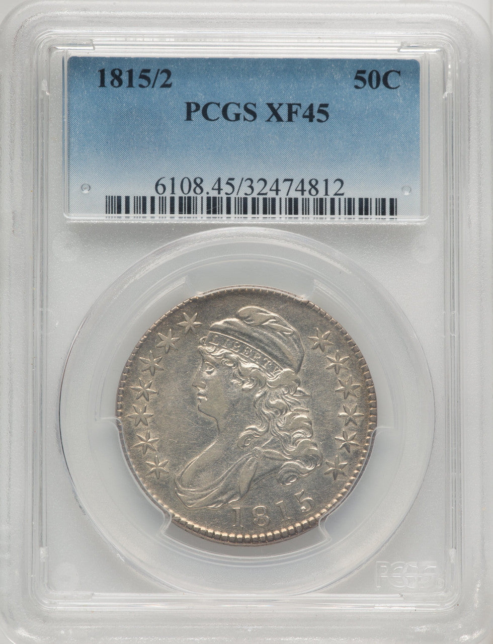 1815/2 50C Bust Half Dollar PCGS XF45