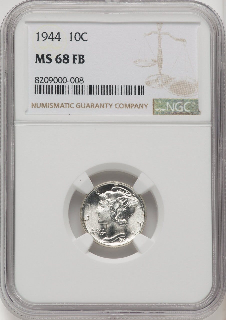 1944 10C FB Mercury Dime NGC MS68 (769646006)
