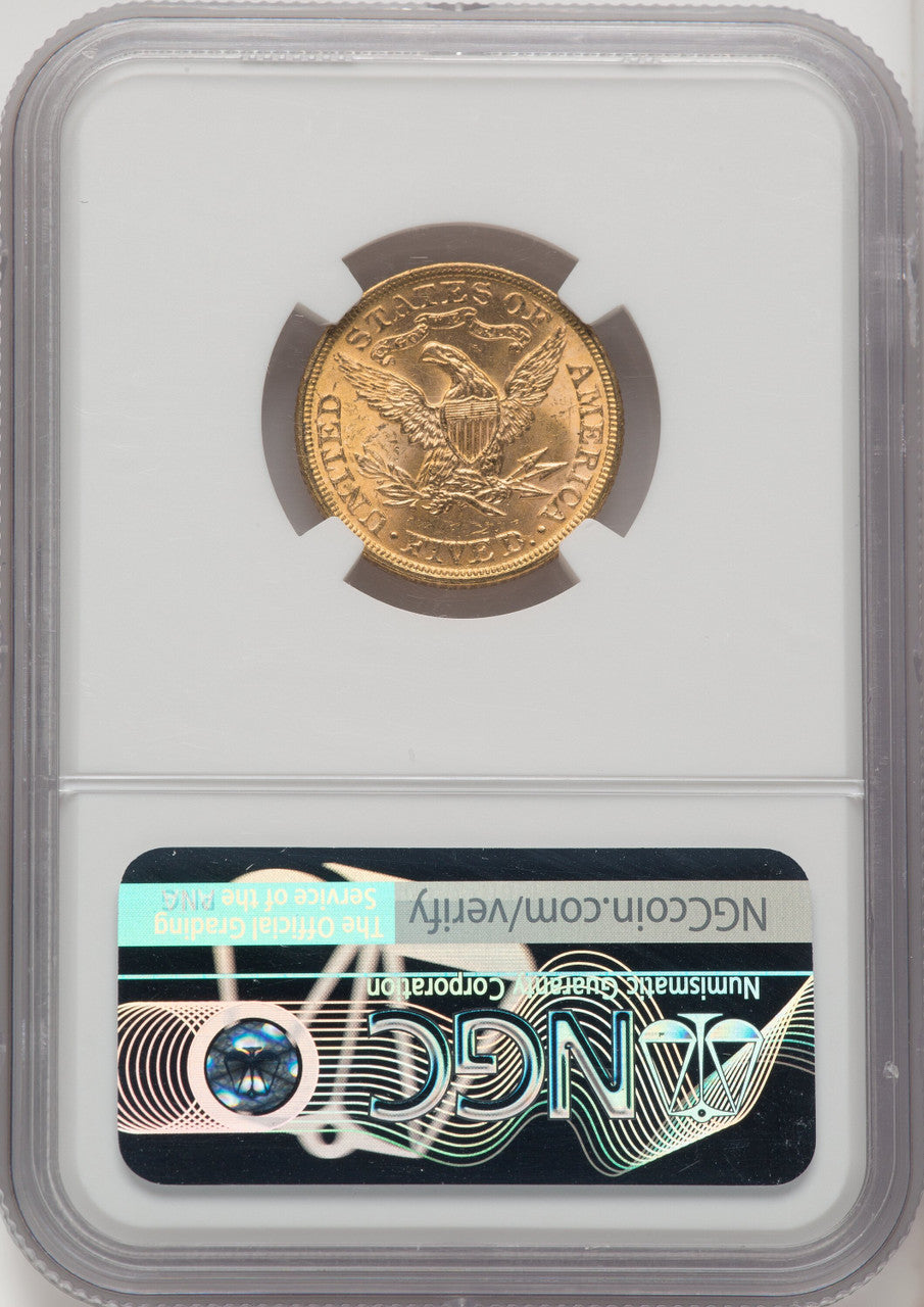 1893 $5 CAC Liberty Half Eagle NGC MS64