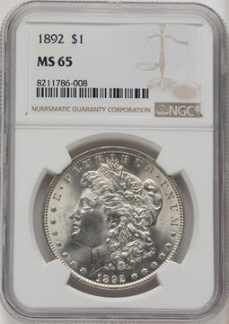 1892 Morgan Dollar NGC MS65 (771809003)