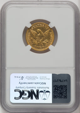 1860-C $5 Liberty Half Eagle NGC AU55