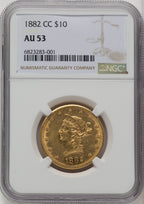 1882-CC $10 Liberty Eagle NGC AU53 (772138039)
