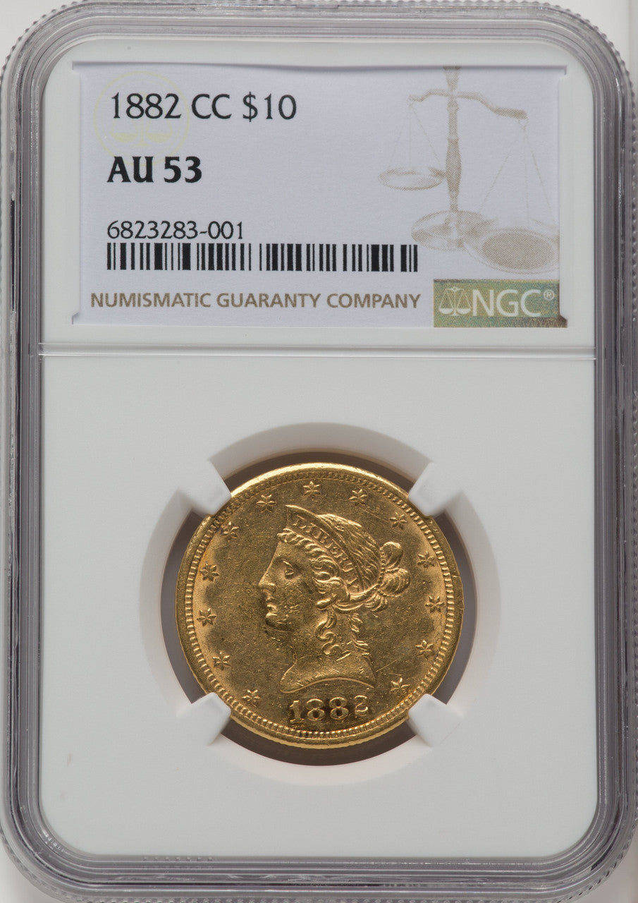 1882-CC $10 Liberty Eagle NGC AU53 (772138039)