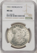 1921 Morgan Morgan Dollar NGC MS66 (772368013)