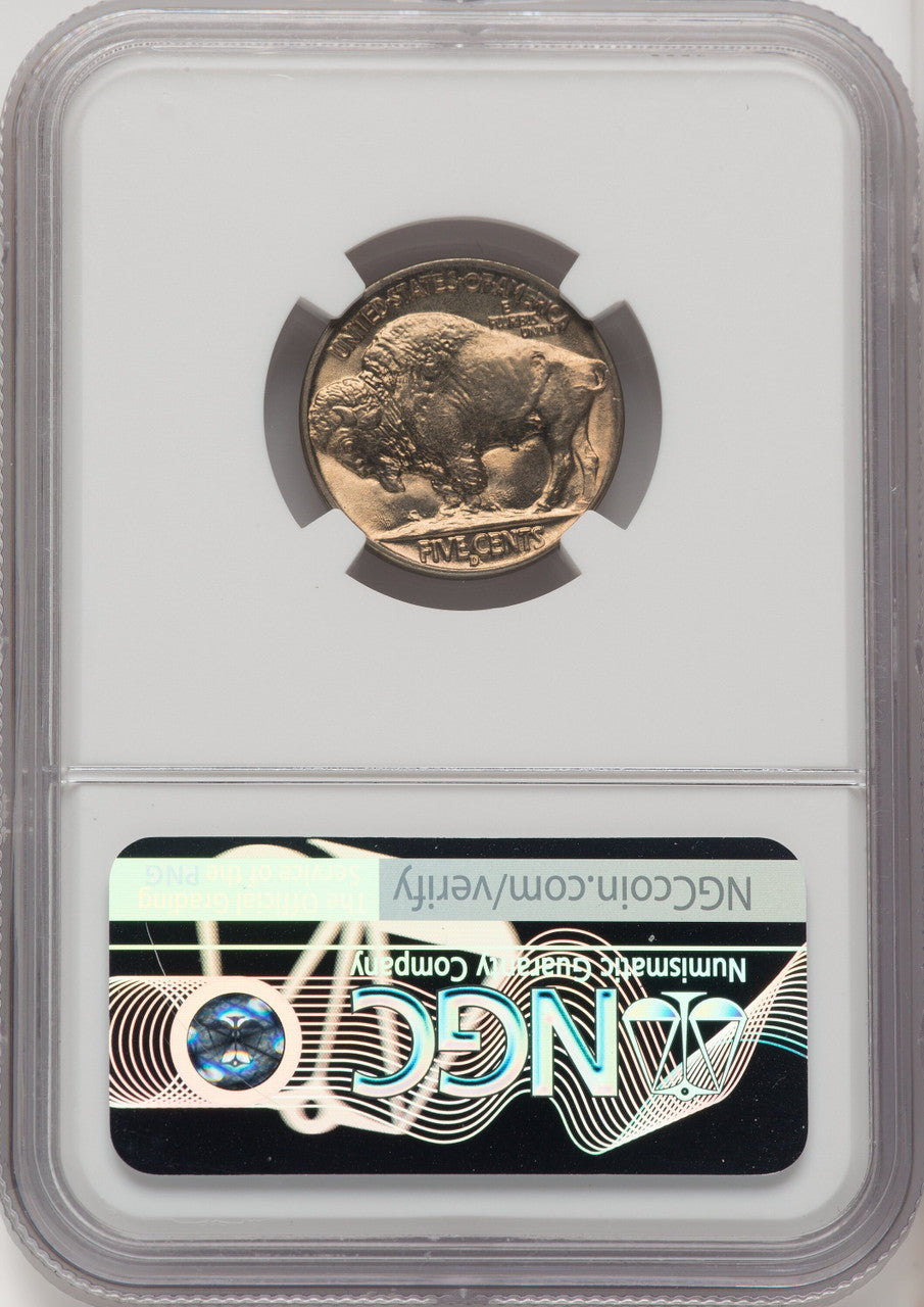 1937-D 5C Brown Label Buffalo Nickel NGC MS67+