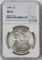 1887 Morgan Dollar NGC MS67 (772368008)