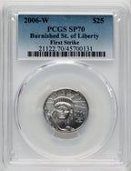 2006-W $25 Quarter-Ounce Platinum Eagle First Strike Burnished PCGS SP70 (761448004)