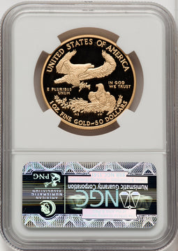 2010-W $50 One-Ounce Gold Eagle First Strike ER Blue NGC PF70 (766510026)