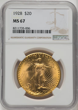 1928 $20 Saint-Gaudens Double Eagle NGC MS67 (771421003)