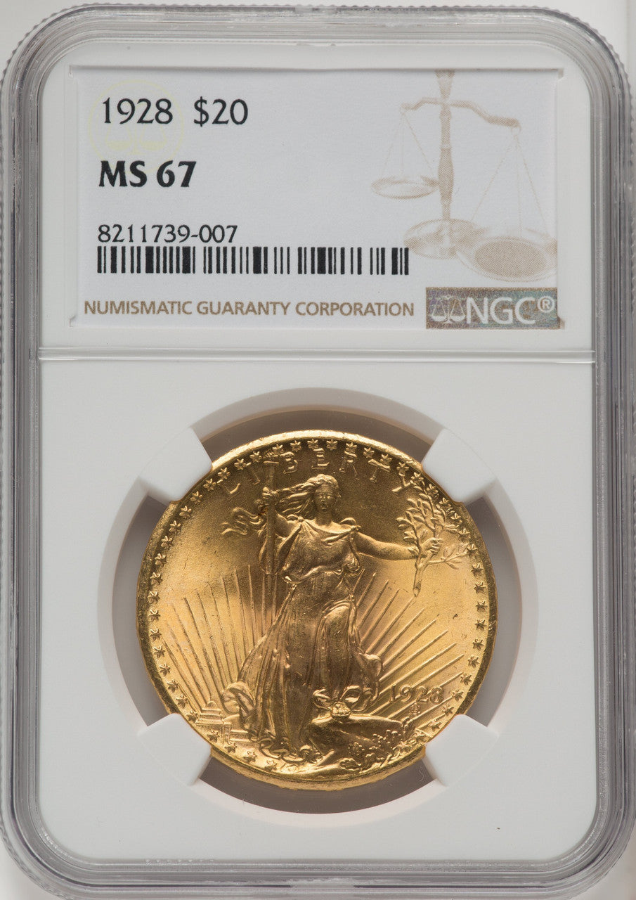 1928 $20 Saint-Gaudens Double Eagle NGC MS67 (519874027)