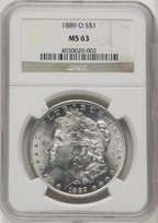 1889-O Morgan Dollar NGC MS63 (772108042)