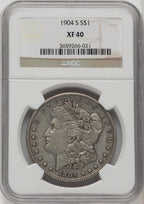 1904-S Morgan Dollar NGC XF40