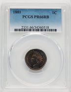 1881 1C RB Proof Indian Cent PCGS PR66
