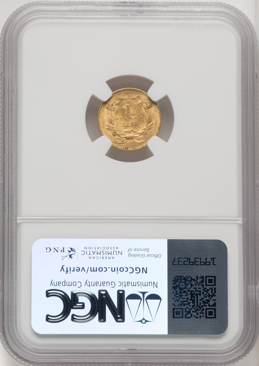 1855 G$1 Type Two Gold Dollar NGC MS63 (772539002)