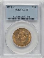 1894-O $10 Liberty Eagle PCGS AU58