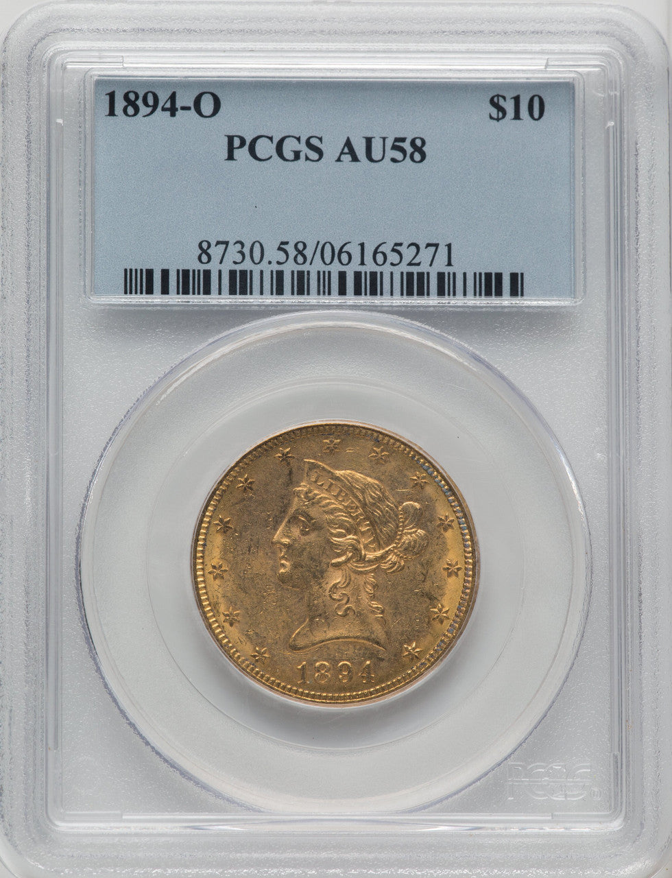 1894-O $10 Liberty Eagle PCGS AU58
