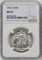 1941-D 50C Walking Liberty Half Dollar NGC MS67 (771672008)