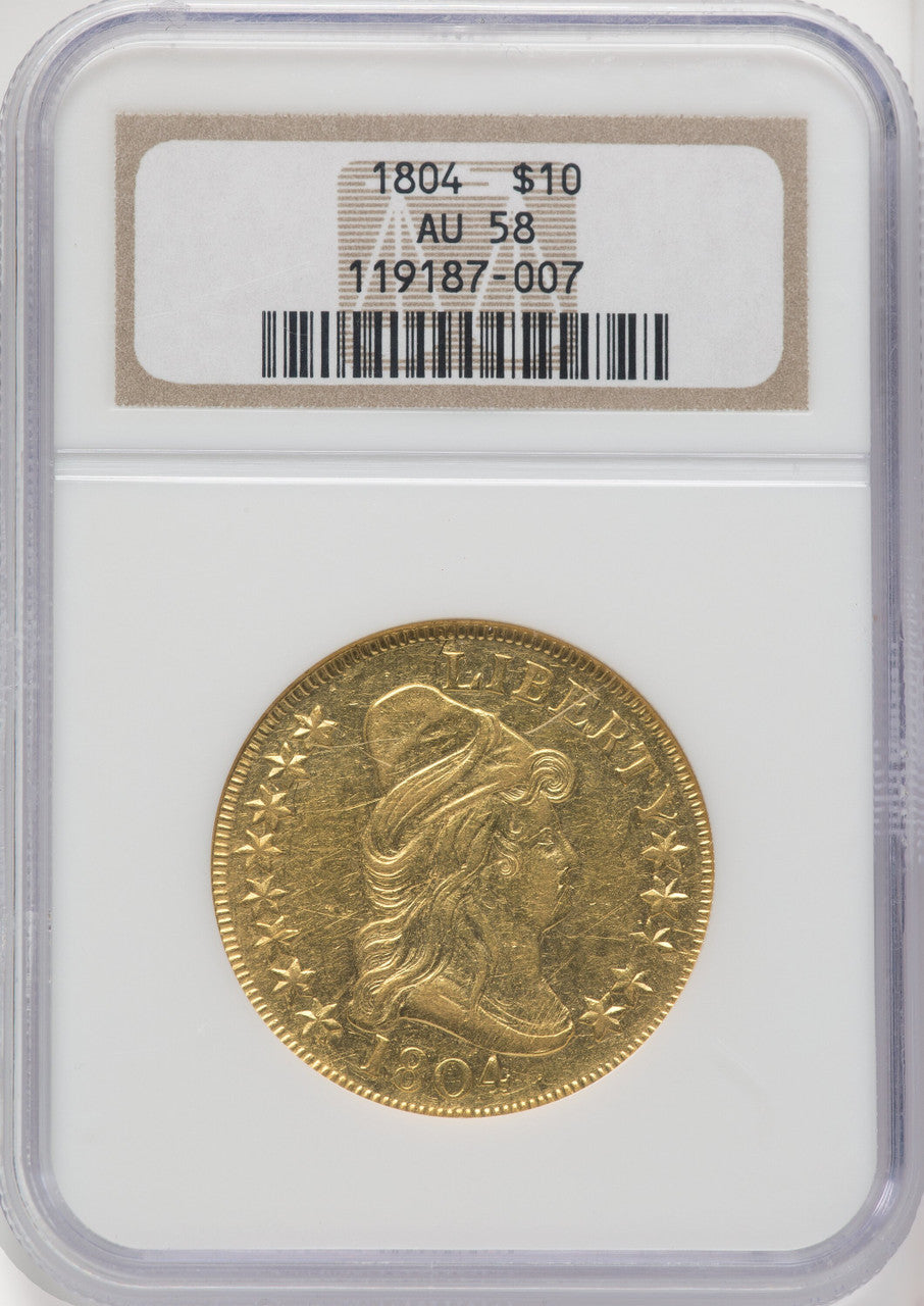 1804 $10 BD-1 Early Eagle NGC AU58