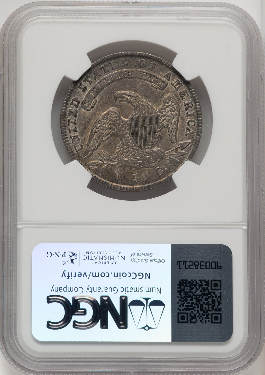 1836 50C Letter Edge Bust Half Dollar NGC AU58