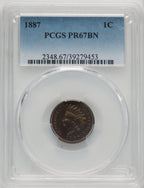 1887 1C BN Proof Indian Cent PCGS PR67