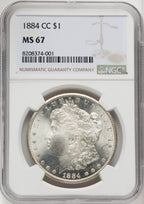 1884-CC Morgan Dollar NGC MS67 (772543006)