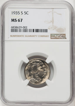1935-S 5C Buffalo Nickel NGC MS67 (772515003)