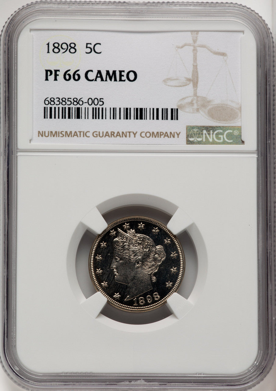 1898 5C CA Proof Liberty Nickel NGC PR66