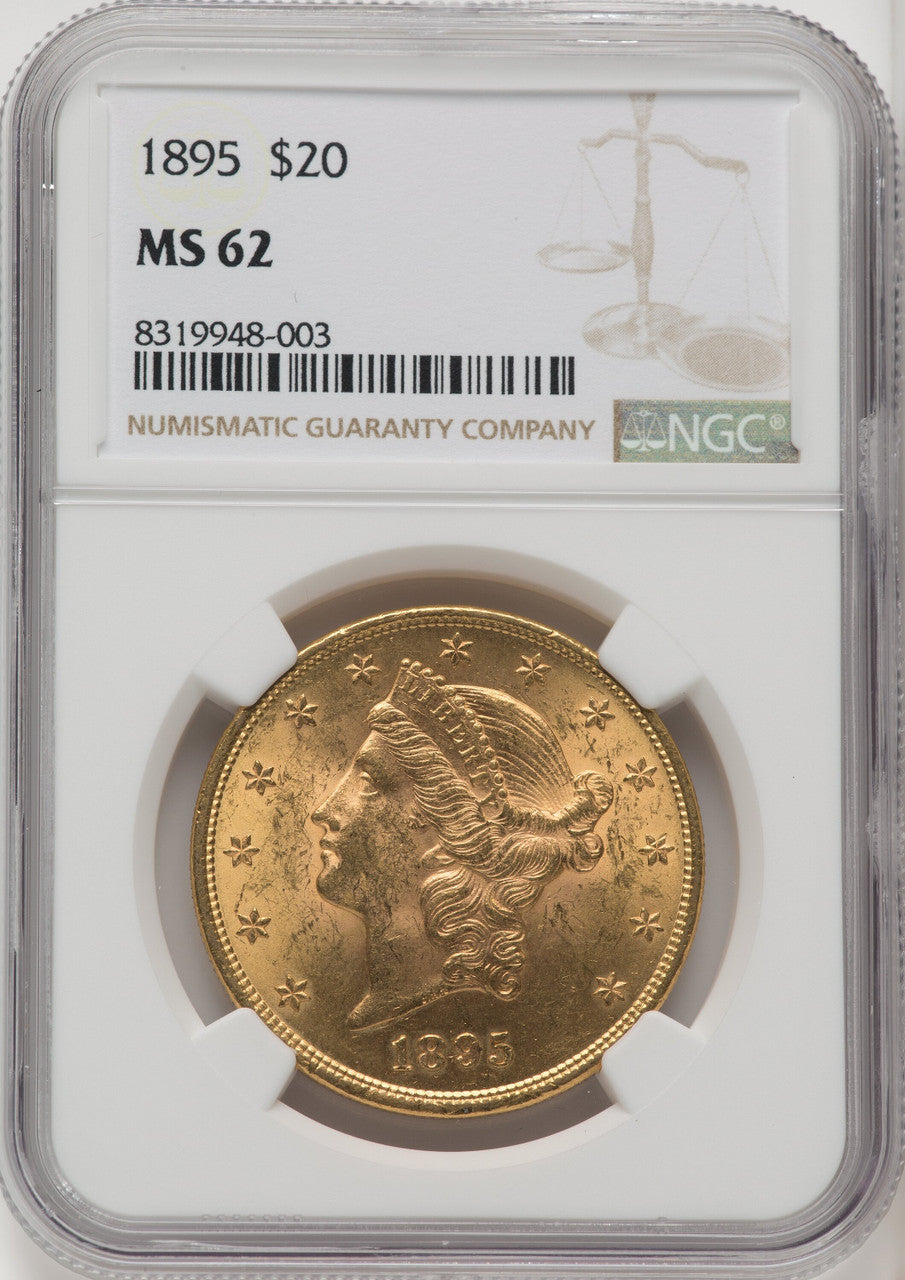 1895 $20 Liberty Double Eagle NGC MS62