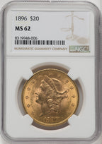 1896 $20 Liberty Double Eagle NGC MS62 (177185372)