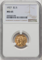 1927 $2.50 Indian Quarter Eagle NGC MS65 (772094005)